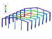 Resulting Structural Analysis of Steel Hall
