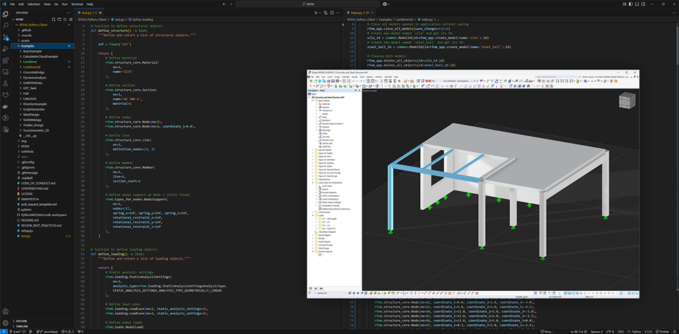 Python gRPC API enabling access to RFEM, RSTAB, RSECTION